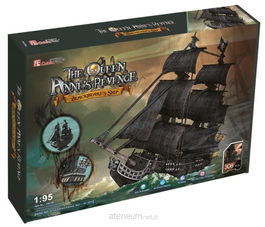 CubicFun Erwachsene Modell Schiff 3D Puzzle, gro? Queen Anne's Revenge, 328 Teile CUBICFUN