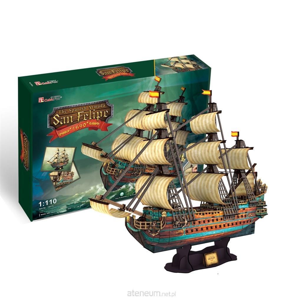 3D Puzzle ?aglowiec Die Spanische Armada San Felipe AD1690 248el. 24017 DANTE S.6 CubicFun