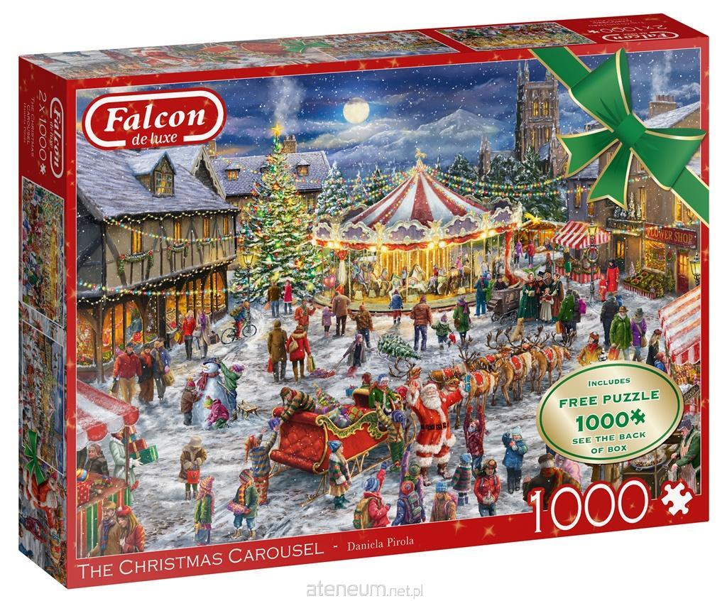 Falcon 11308 Daniela Pirola The Christmas Carousel 2x1000 Teile Puzzle