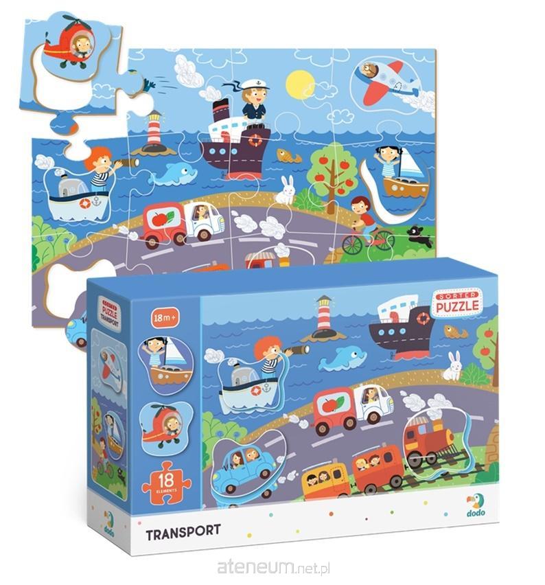 DODO Puzzle mit Puzzlest?ck Transport 18 Teile