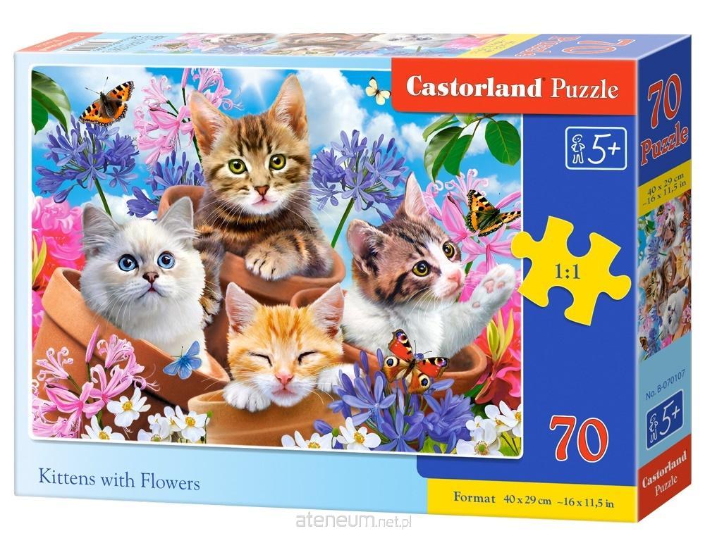 Puzzle 70 K?tzchen mit Blumen CASTOR