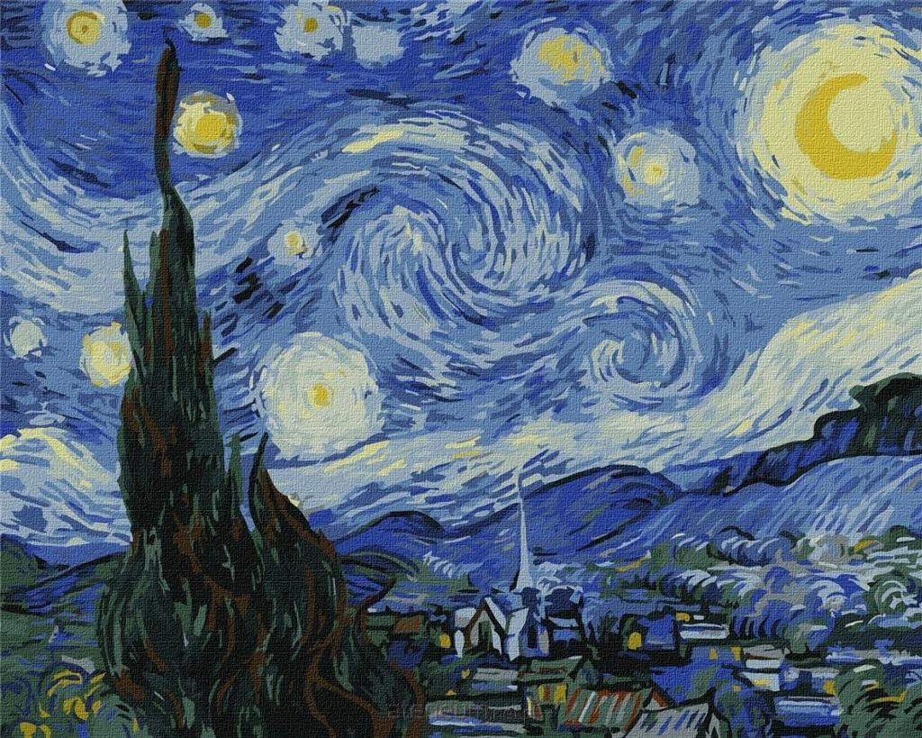 Malen nach Zahlen - Sternennacht 40x50cm - 4823104332923