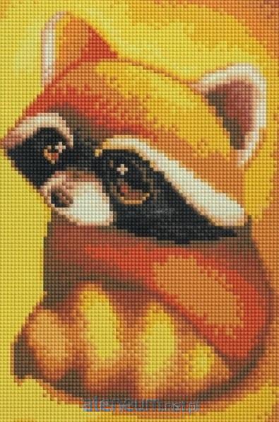 Diamantmosaik - Waschbär 20x30cm - 8595083587699
