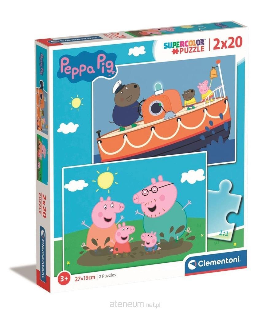 CLEMENTONI Pepin Schwein Puzzle 2x20 Teile