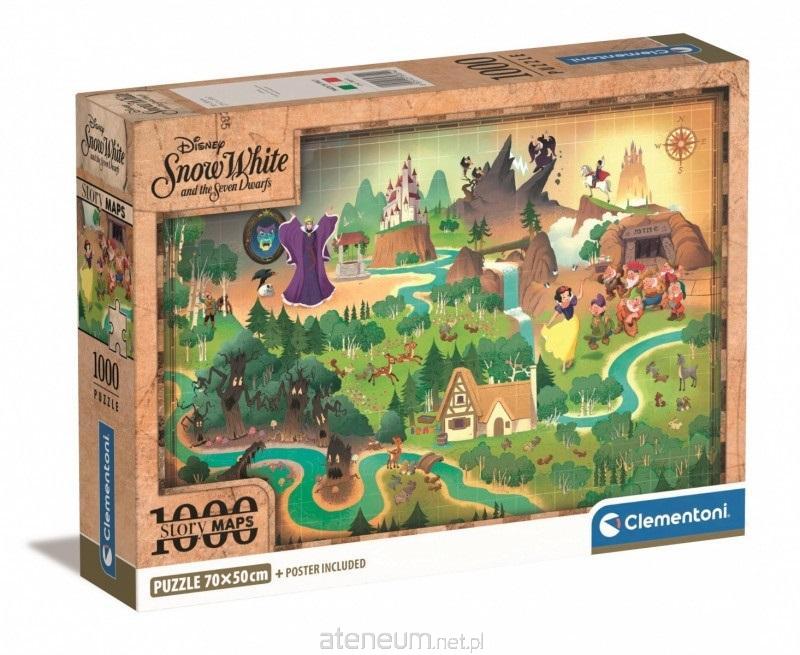 Puzzle 1000 Teile Compact Story Maps Schneewittchen