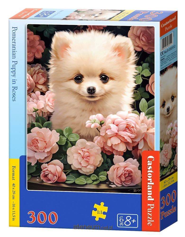 Puzzle 300 Pomeranian Welpe in Rosen B-030552