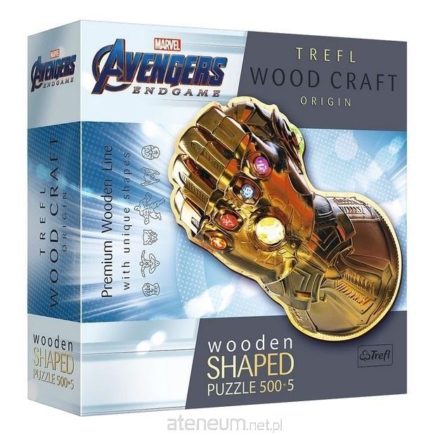 Trefl 20174 Marvel Avengers Infinity Gauntlet 500+5 Sonderform Holz Puzzle