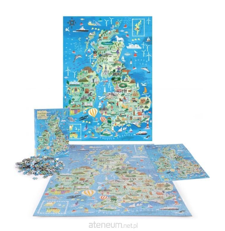 Puzzle 1000 Teile - Karte von Gro?britannien und Irland Jigsaw Puzzle - Britische Inseln f?r Erwachsene und Kinder ab 6 Jahren