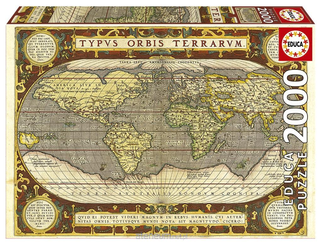 EDUCA Puzzle Weltkarte 2000 Teile