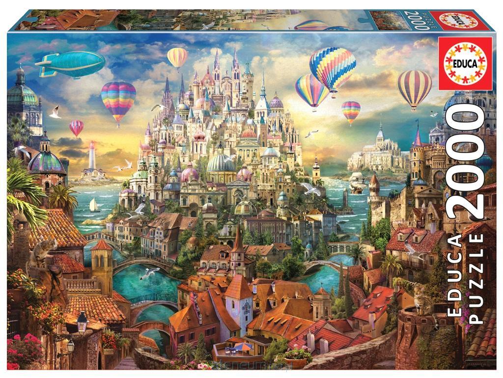 Educa Puzzle Stadt Der Tr?ume 2000 St?cke Mehrfarbig  Mehrfarbig One Size