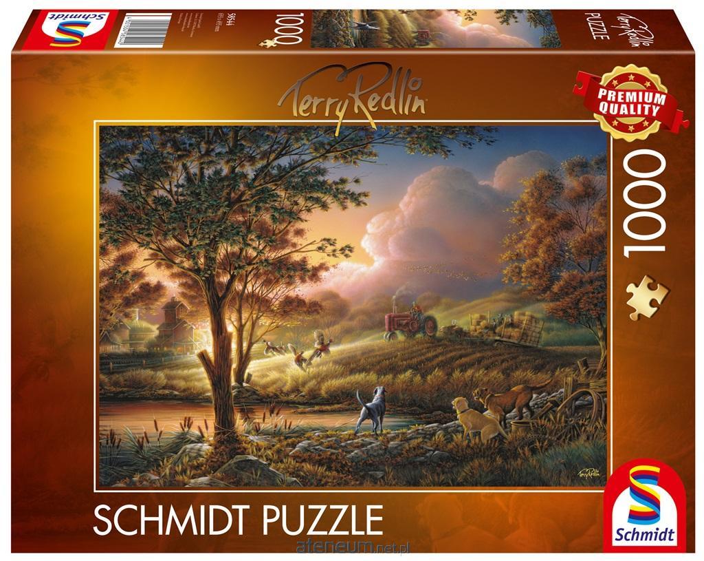 Schmidt Spiele Puzzle Terry Redlin: Sonnengold über reifen Feldern, 1000 Teile