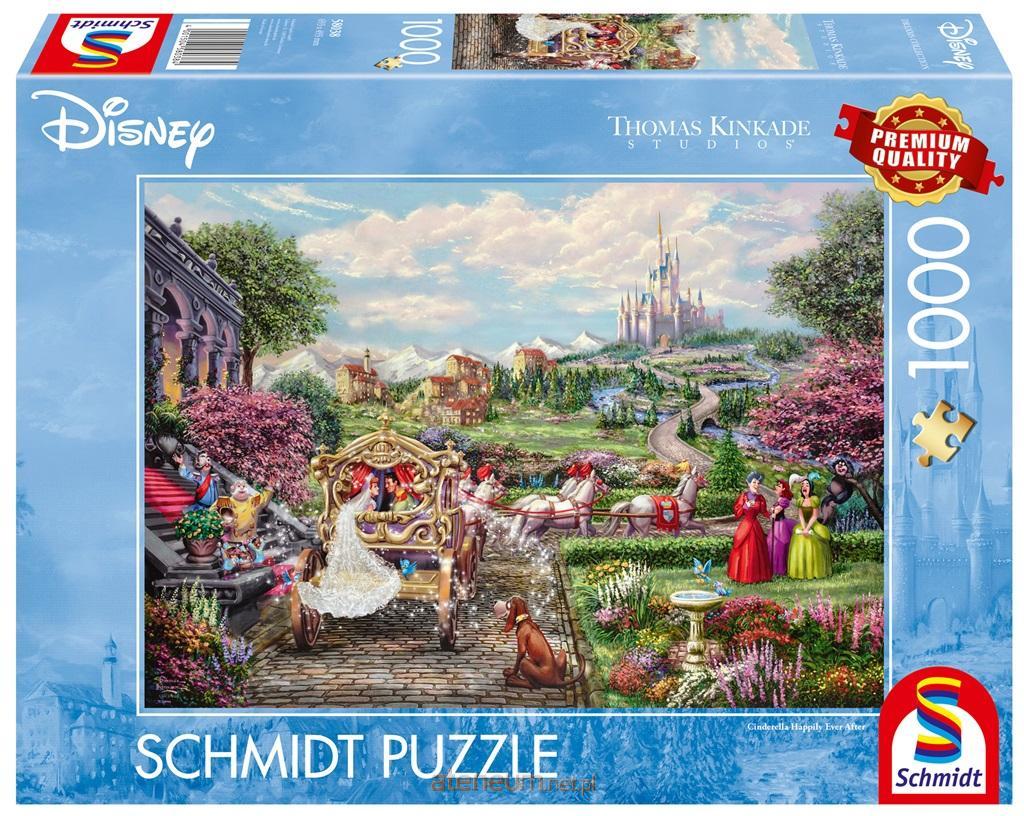 Schmidt Spiele Puzzle - Disney, Cinderella Happily Ever After, Puzzle Thomas Kinkade 1.000 Teile