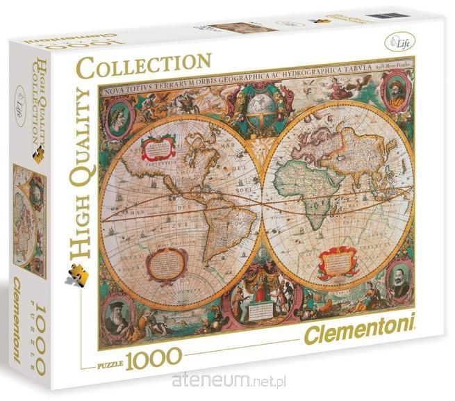 Clementoni  Puzzle 1000 HQ Alte Karte 8005125312290
