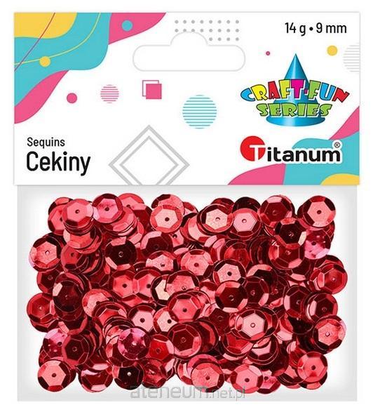 Titanum  mm runde, metallisch rote Pailletten 5907437650288