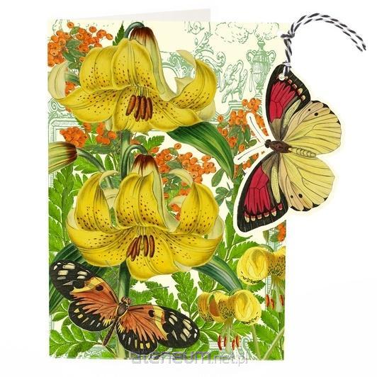 Madame Treacle  B6-Karten- und Umschlaganhänger – gelber Schmetterling 5060391049205