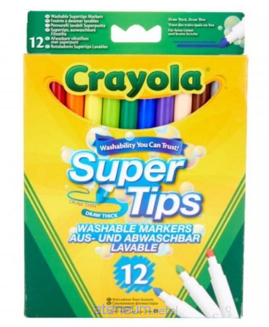 Crayola  Waschbare Marker, dick und dünn, 12 Farben CRAYOLA 5010065075092