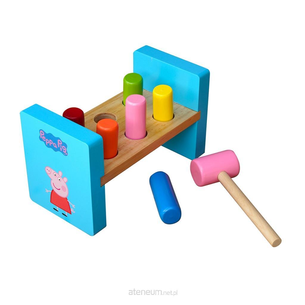 Barbo Toys  Holzstanzer mit Hammer, Peppa Pig 5704976089865