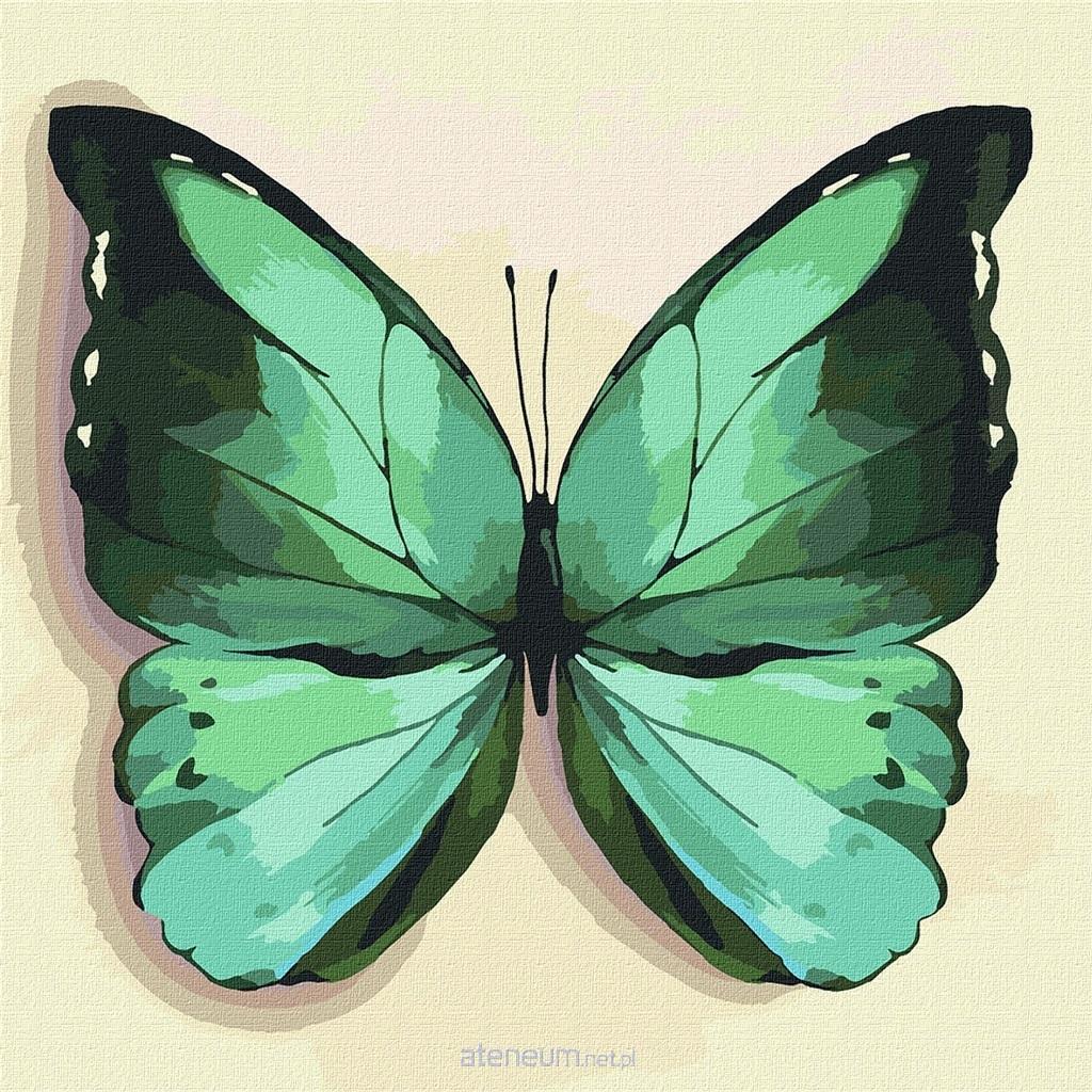 Ideyka  Malen nach Zahlen - Grüner Schmetterling 25x25 4823104326076