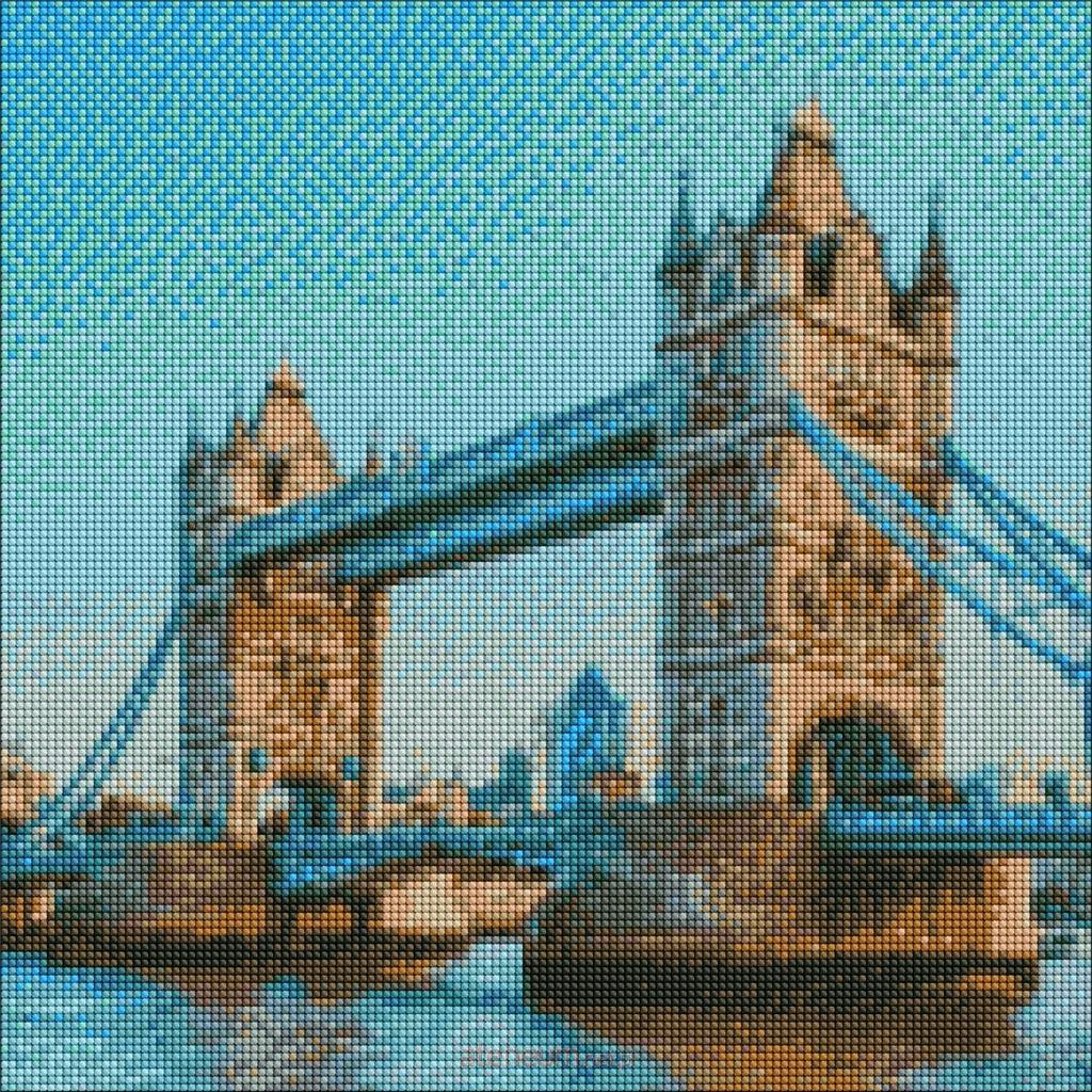 Ideyka  Diamantmosaik - Tower Bridge 40x40cm 4823104336457