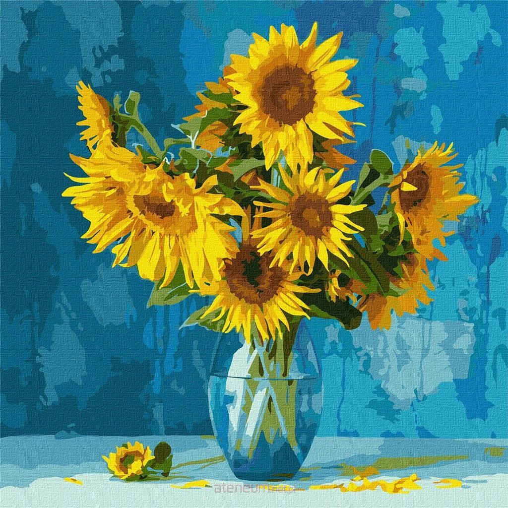 Ideyka  Malen nach Zahlen - Sonnenblumen 40x40cm 4823104335504