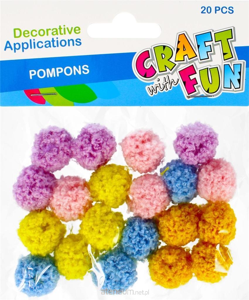 Craft with Fun  Kaschmir-Pompons, Farbmix, 20 Stk 5908275111726