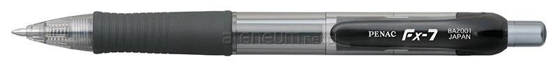 Penac  Automatischer Kugelschreiber. Gel FX7 0,7mm schwarz (12 Stk) 4536111007776