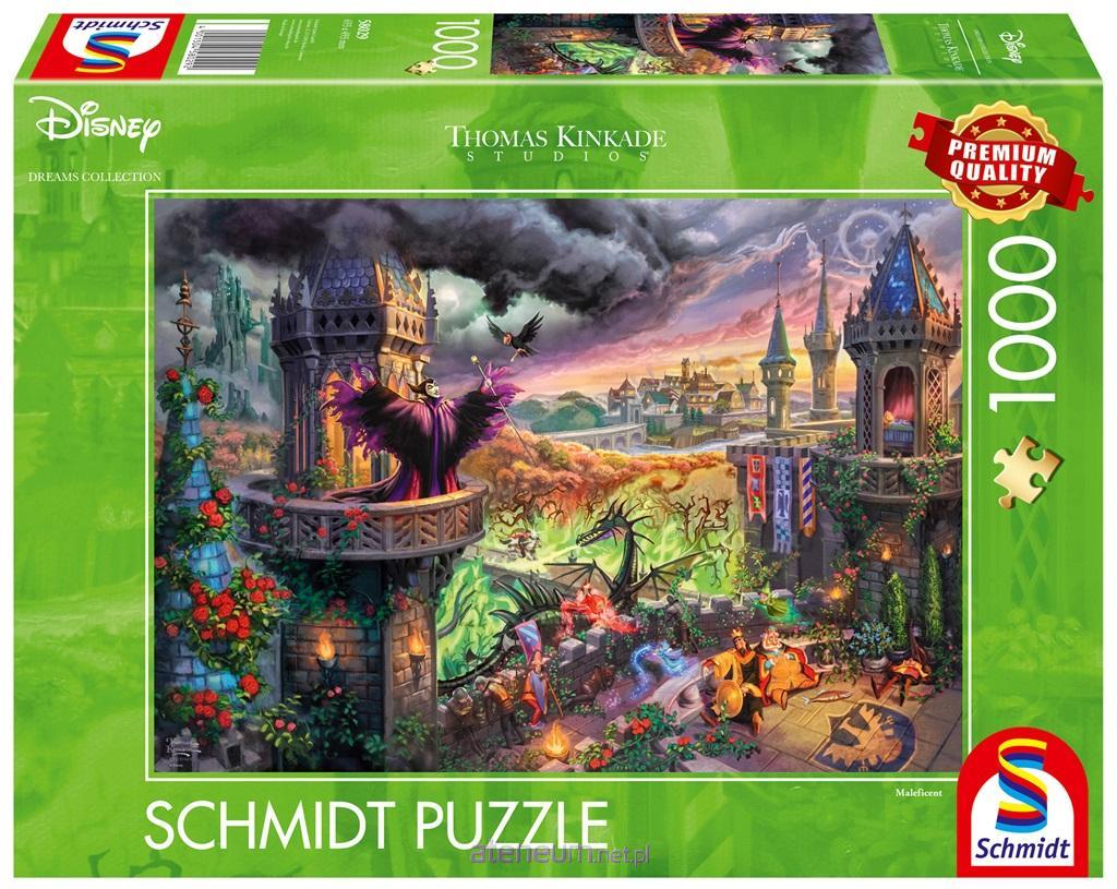 G3  Puzzle 1000 Thomas Kinkade, Maleficent Disney 4001504580292