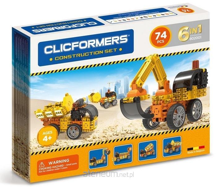 Clicformers  Bauklötze 6in1 – Baumaschinen 74-teilig 8809465532864
