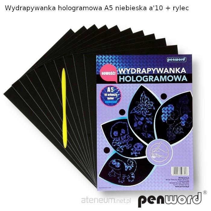 Penword  Blaue Hologramm-Rubbelkarte im A5-Format 5902557427727