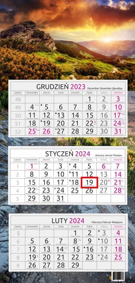 Aniew  Kalender 2024 Dreigliedriger Osten auf Babia Góra 5907222474549